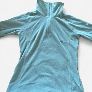 Women’s Teal Quarter-Zip Fleece Sweater